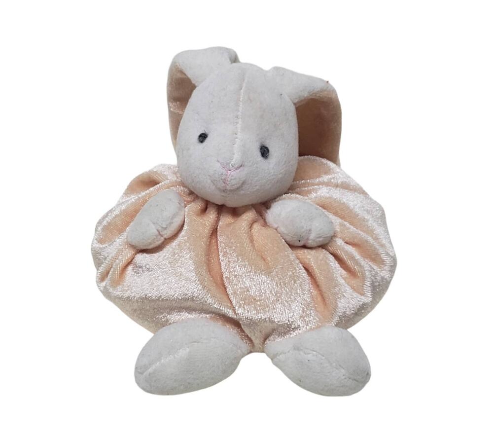 Russ Berrie Long Eared Round Bunny Stuffed Beanie Plush